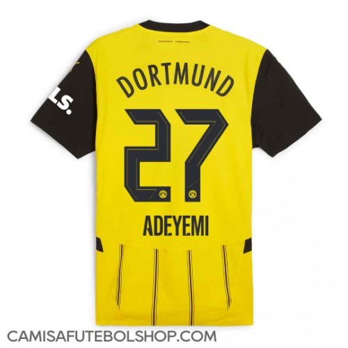 Camisa de time de futebol Borussia Dortmund Karim Adeyemi #27 Replicas 1º Equipamento 2024-25 Manga Curta